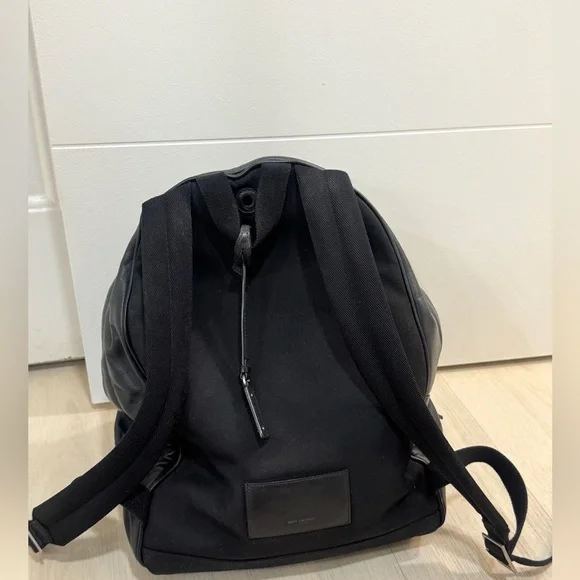 Saint Laurent Black Leather Backpack - Picture 3 of 6